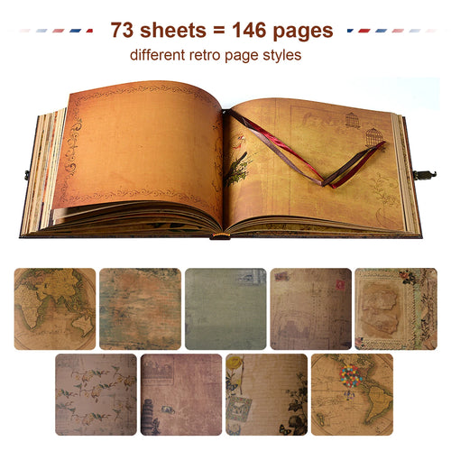 146-Page Photo Album Scrapbook | Our Adventure Book |